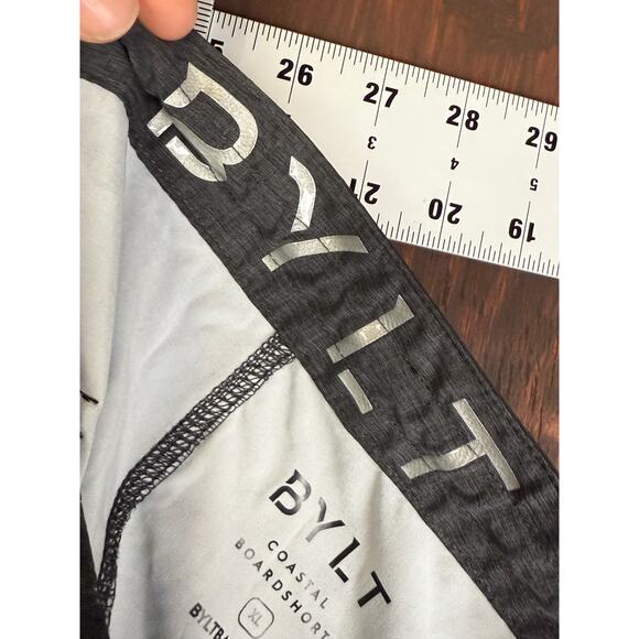 BYLT Premium Basics Coastal Boardshort Swim Trunks Shorts Camo Gray Black Men XL - Picture 9 of 11